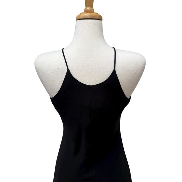 VTG Y2K Whimsigoth Dress Sz 8 Cachet 2000s Black Mini Halter Embellished Fairy - Picture 5 of 8